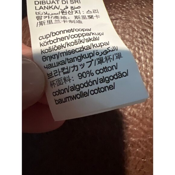 Calvin‎ Klein Black Bralette M 90% Cotton Elastic Band Racerback Style - Picture 4 of 6